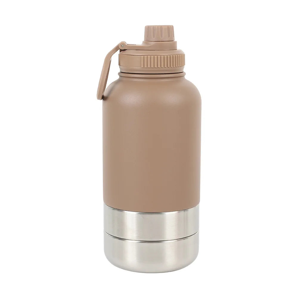 Sip & Snack Pet Travel bottle - 32 oz Double Wall Stainless Steel Insulated