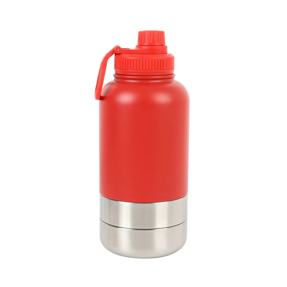 Sip & Snack Pet Travel bottle - 32 oz Double Wall Stainless Steel Insulated