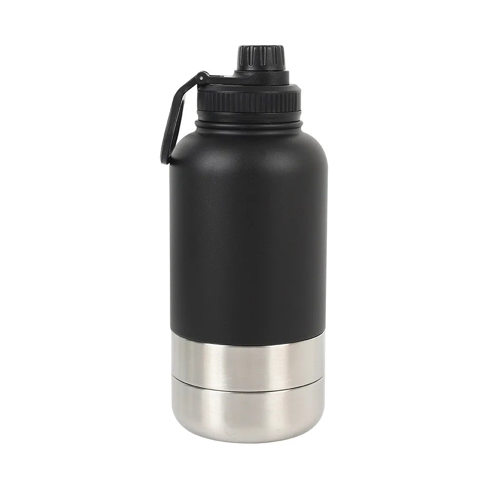 Sip & Snack Pet Travel bottle - 32 oz Double Wall Stainless Steel Insulated