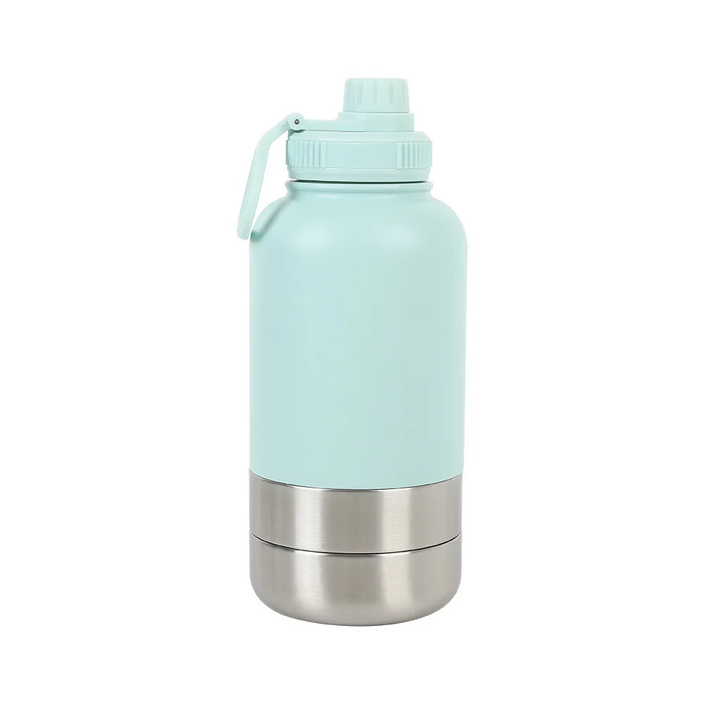 Sip & Snack Pet Travel bottle - 32 oz Double Wall Stainless Steel Insulated