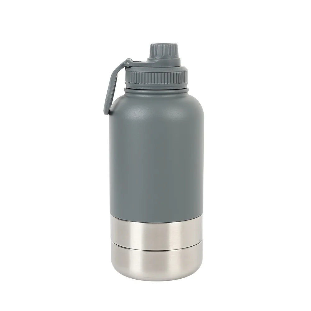 Sip & Snack Pet Travel bottle - 32 oz Double Wall Stainless Steel Insulated