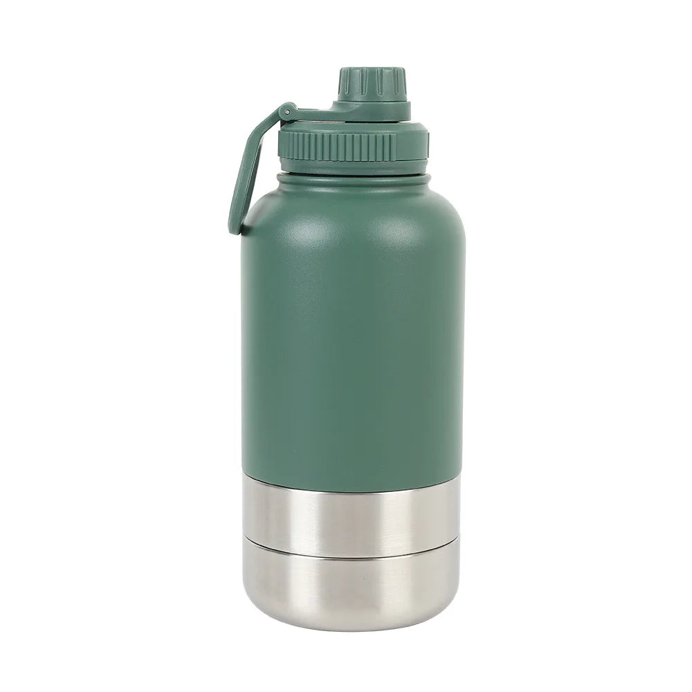 Sip & Snack Pet Travel bottle - 32 oz Double Wall Stainless Steel Insulated