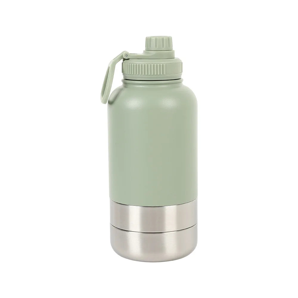 Sip & Snack Pet Travel bottle - 32 oz Double Wall Stainless Steel Insulated