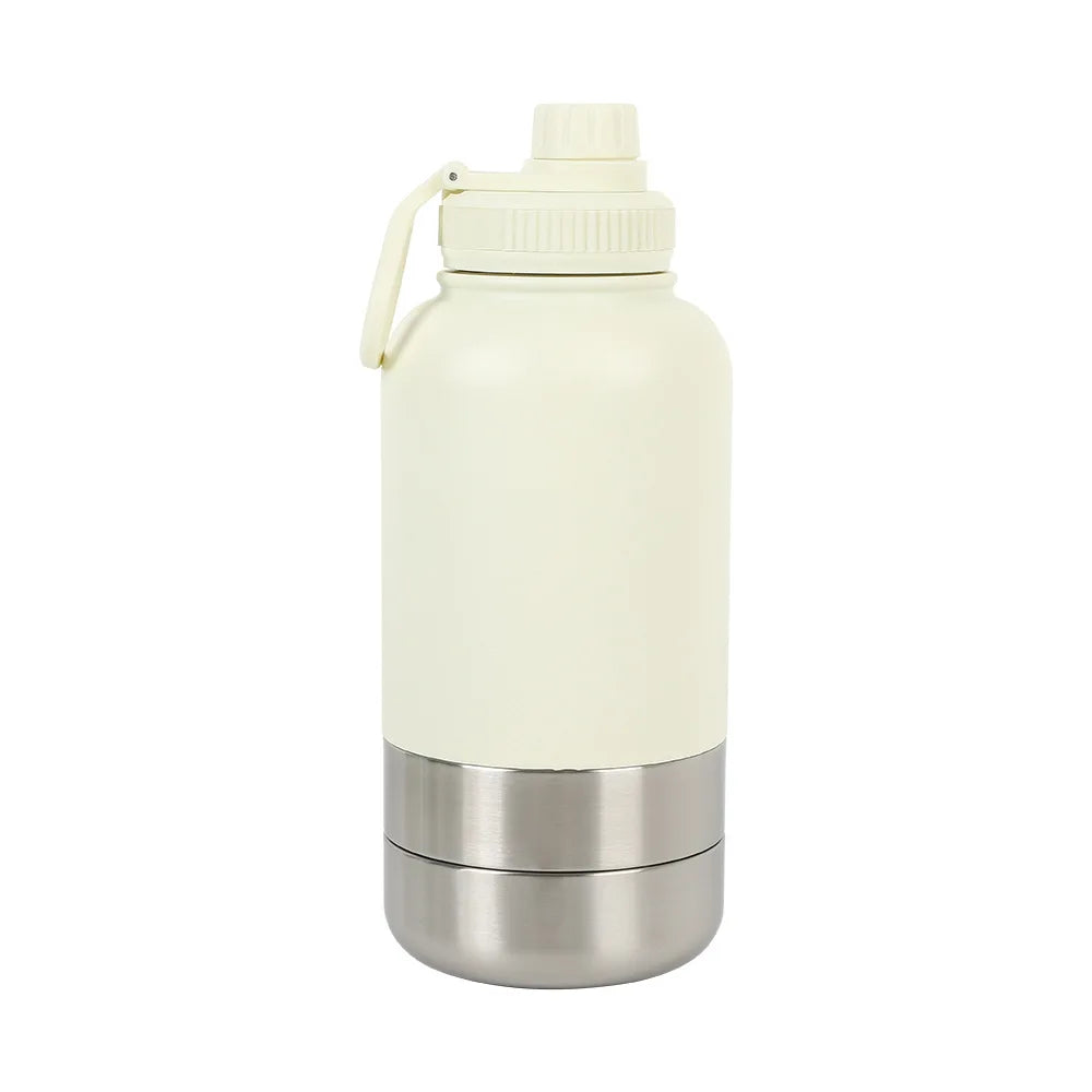 Sip & Snack Pet Travel bottle - 32 oz Double Wall Stainless Steel Insulated