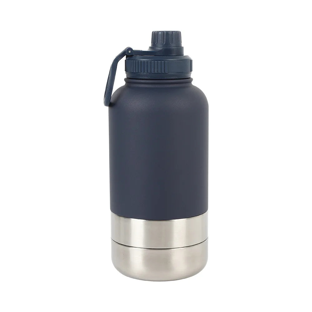 Sip & Snack Pet Travel bottle - 32 oz Double Wall Stainless Steel Insulated
